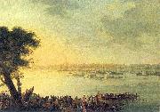 Jan Bogumil Plersch Catherine II leaving Kaniow in 1787. Spain oil painting artist